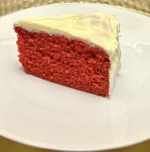 Sliced Red Velvet Cake